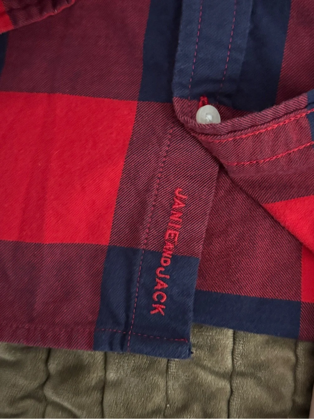 Boys Janie & Jack Buffalo Plaid Button Up 7